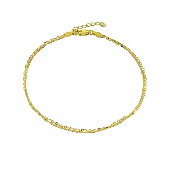 Cheap ⌛ AQUA Double Chain Ankle Bracelet - 100% Exclusive Silver ✨ 1 Cheap ⌛ AQUA Double Chain Ankle Bracelet - 100% Exclusive Silver ✨