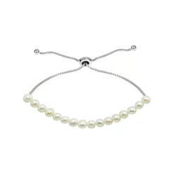 Best Pirce 🧨 AQUA Cultured Freshwater Pearl Slider Bracelet - 100% Exclusive White/silver ✔️