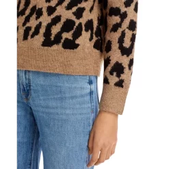 Budget 😉 AQUA Mixed Animal Print Sweater - 100% Exclusive Brown ✔️ -AQUA Elegant shop unnamed file 2372