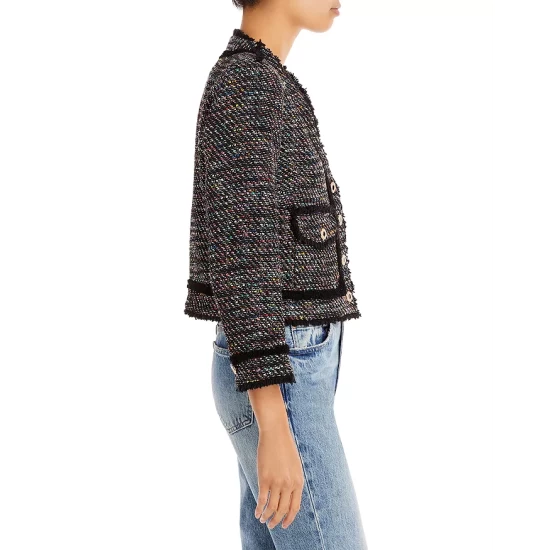 Cheapest ✔️ AQUA Cropped Tweed Jacket - 100% Exclusive Multi 🎉 4 Cheapest ✔️ AQUA Cropped Tweed Jacket - 100% Exclusive Multi 🎉 - Image 4