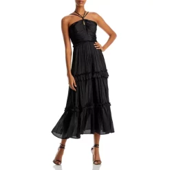 Wholesale 👏 AQUA Strappy Ruched Midi Dress - 100% Exclusive Rose 👍