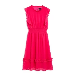 Coupon 🤩 AQUA Girls' Clip Dot Print Ruffle Midi Dress, Big Kid - 100% Exclusive Navy ❤️ -AQUA Elegant shop unnamed file 2407