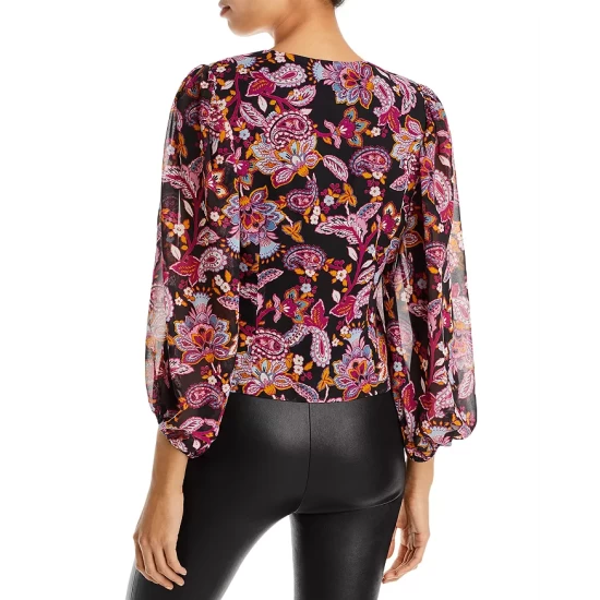 Deals 🔥 AQUA Floral Paisley Blouse - 100% Exclusive Black Paisley 🎁 3 Deals 🔥 AQUA Floral Paisley Blouse - 100% Exclusive Black Paisley 🎁 - Image 3