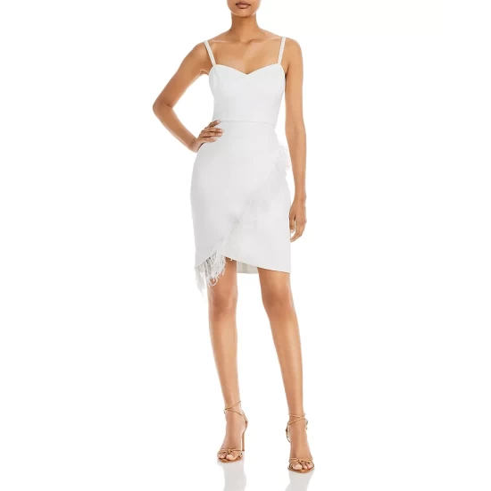 Hot Sale β¨ AQUA Feather Trim π€© Dress - 100% Exclusive Gardenia π₯° 3 Hot Sale β¨ AQUA Feather Trim π€© Dress - 100% Exclusive Gardenia π₯° - Image 3