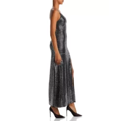 Promo 🛒 AQUA Metallic Sequin Maxi Dress - 100% Exclusive Black/silver 💯 -AQUA Elegant shop unnamed file 2444