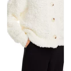 New 💯 AQUA Fuzzy Button Front Cardigan - 100% Exclusive Natural ⭐ -AQUA Elegant shop unnamed file 2485