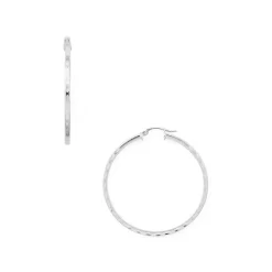 Wholesale 🧨 AQUA Dimpled Sterling Silver Hoop Earrings - 100% Exclusive 🛒