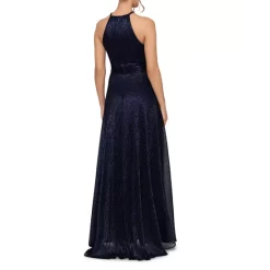 Brand new 🥰 AQUA Metallic Crinkle Halter Gown - 100% Exclusive Navy/royal 🛒 -AQUA Elegant shop unnamed file 2497