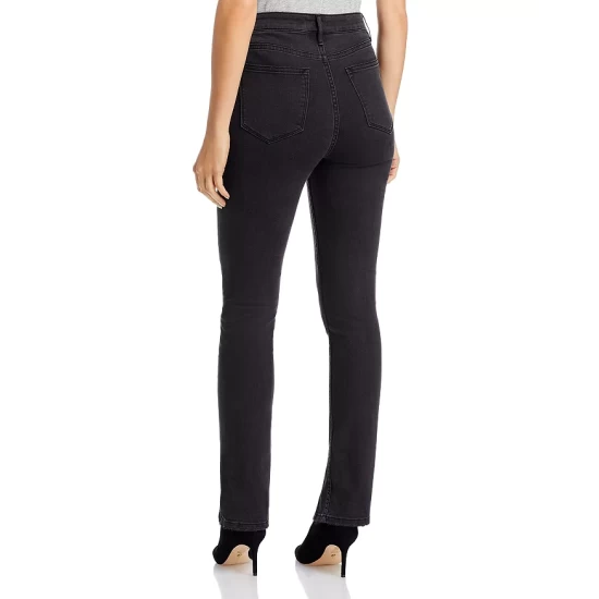 Wholesale ๐ AQUA High Rise Split Hem Straight Leg โ๏ธ Jeans In Black - 100% Exclusive โจ 2 Wholesale ๐ AQUA High Rise Split Hem Straight Leg โ๏ธ Jeans In Black - 100% Exclusive โจ - Image 2