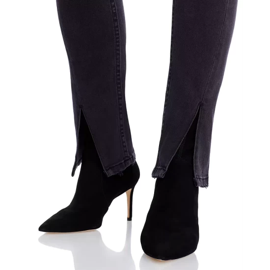 Wholesale ๐ AQUA High Rise Split Hem Straight Leg โ๏ธ Jeans In Black - 100% Exclusive โจ 4 Wholesale ๐ AQUA High Rise Split Hem Straight Leg โ๏ธ Jeans In Black - 100% Exclusive โจ - Image 4