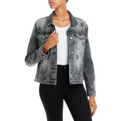 Deals 🔔 AQUA Star Print Denim Jacket - 100% Exclusive Black 🛒