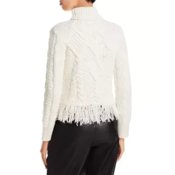 Best Pirce 👍 AQUA Cable Knit Turtleneck Sweater - 100% Exclusive Ivory ✨ -AQUA Elegant shop unnamed file 2524