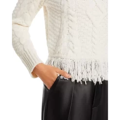 Best Pirce 👍 AQUA Cable Knit Turtleneck Sweater - 100% Exclusive Ivory ✨ -AQUA Elegant shop unnamed file 2527