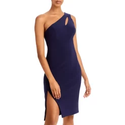 New 😍 AQUA One Shoulder Keyhole Cocktail Dress - 100% Exclusive Forest ✨