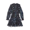 Best Pirce 👍 AQUA Girls' Floral Ruffle Dress, Big Kid - 100% Exclusive Black 🤩
