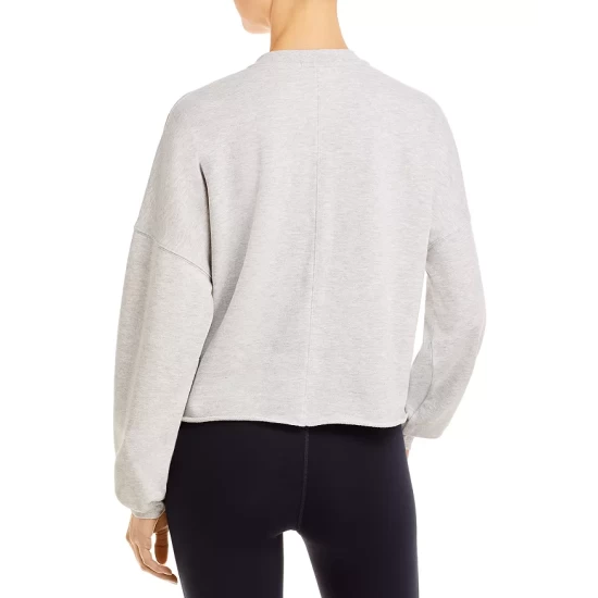 Discount ✨ AQUA Lace Front Sweatshirt - 100% Exclusive Light Heather Grey 👍 2 Discount ✨ AQUA Lace Front Sweatshirt - 100% Exclusive Light Heather Grey 👍 - Image 2