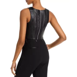 Promo 😍 AQUA Farra Faux Leather Corset Top - 100% Exclusive Black ✔️ -AQUA Elegant shop unnamed file 2636