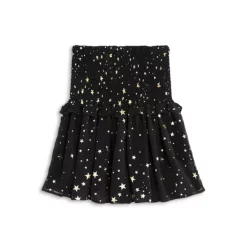 Best reviews of 😍 AQUA Girls' Metallic Smocked ✔️ Skirt, Big Kid - 100% Exclusive Black/gold ✨