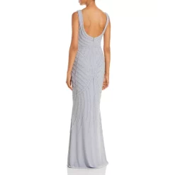 Outlet ⭐ AQUA Embellished Column Gown - 100% Exclusive Silver ⌛ -AQUA Elegant shop unnamed file 2713