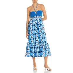 Hot Sale ๐ฏ AQUA Crochet Batik Halter โ Dress - 100% Exclusive Blue Multi โค๏ธ