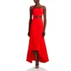 Best Pirce ⭐ AQUA Square Neck 🧨 Dress - 100% Exclusive Bright Red 🛒