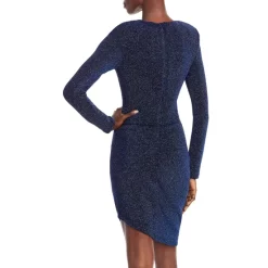 Outlet 🛒 AQUA Asymmetric Knit Evening Dress Blue ⭐ -AQUA Elegant shop unnamed file 2757
