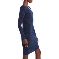 Outlet 🛒 AQUA Asymmetric Knit Evening Dress Blue ⭐ -AQUA Elegant shop unnamed file 2758