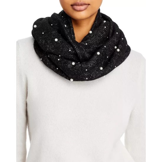 Deals ๐งจ AQUA Embellished Knit Loop Scarf - 100% Exclusive Black/white โค๏ธ 1 Deals ๐งจ AQUA Embellished Knit Loop Scarf - 100% Exclusive Black/white โค๏ธ