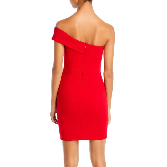 Deals ✔️ AQUA One Shoulder Scuba Crêpe Dress - 100% Exclusive White ✨ 2 Deals ✔️ AQUA One Shoulder Scuba Crêpe Dress - 100% Exclusive White ✨ - Image 2