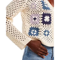 Brand new 🛒 AQUA Crochet Cardigan Sweater - 100% Exclusive Cream ⭐ -AQUA Elegant shop unnamed file 2814