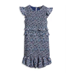 Top 10 โค๏ธ AQUA Girls' Smocked Flutter Ruffle ๐คฉ Dress, Big Kid - 100% Exclusive Navy/pink โญ