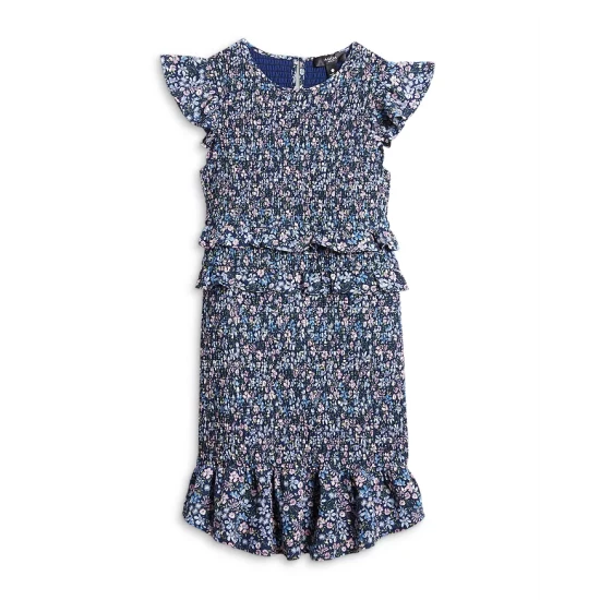 Top 10 ❤️ AQUA Girls' Smocked Flutter Ruffle 🤩 Dress, Big Kid - 100% Exclusive Navy/pink ⭐ 1 Top 10 ❤️ AQUA Girls' Smocked Flutter Ruffle 🤩 Dress, Big Kid - 100% Exclusive Navy/pink ⭐