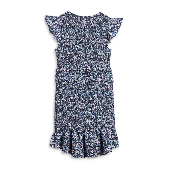 Top 10 ❤️ AQUA Girls' Smocked Flutter Ruffle 🤩 Dress, Big Kid - 100% Exclusive Navy/pink ⭐ 2 Top 10 ❤️ AQUA Girls' Smocked Flutter Ruffle 🤩 Dress, Big Kid - 100% Exclusive Navy/pink ⭐ - Image 2