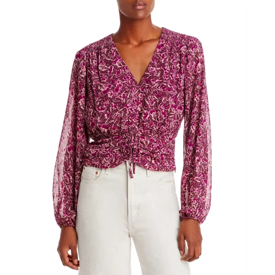 Flash Sale 😀 AQUA Floral Dot Print Top - 100% Exclusive Pink Multi 🥰 1 Flash Sale 😀 AQUA Floral Dot Print Top - 100% Exclusive Pink Multi 🥰