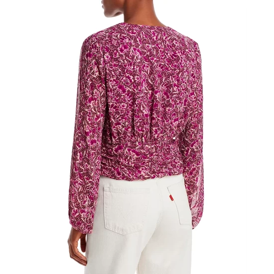 Flash Sale 😀 AQUA Floral Dot Print Top - 100% Exclusive Pink Multi 🥰 3 Flash Sale 😀 AQUA Floral Dot Print Top - 100% Exclusive Pink Multi 🥰 - Image 3