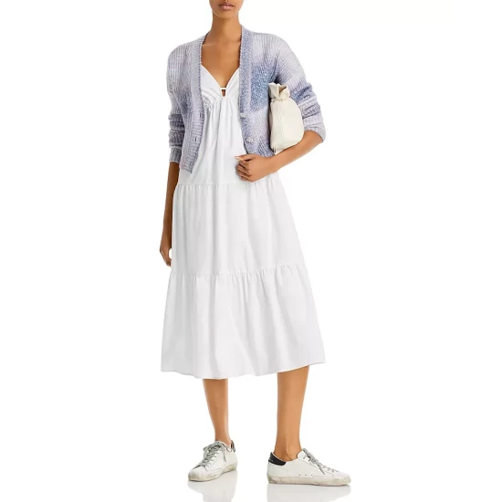 Wholesale ✨ AQUA Rhinestone Button Ombré Cropped Cardigan - 100% Exclusive Purple Multi 🎁 2 Wholesale ✨ AQUA Rhinestone Button Ombré Cropped Cardigan - 100% Exclusive Purple Multi 🎁 - Image 2