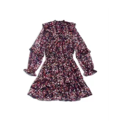 Best reviews of 🔔 AQUA Girls' Floral Ruffle Dress, Little Kid, Big Kid - 100% Exclusive Orchid Floral 💯