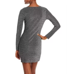 Cheap 🥰 AQUA Shimmer Cutout Dress - 100% Exclusive Black/silver 🎁 -AQUA Elegant shop unnamed file 2871