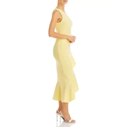 Cheapest ✨ AQUA Off The Shoulder Crepe Cocktail Dress - 100% Exclusive Lemon ✔️ -AQUA Elegant shop unnamed file 2888