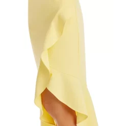 Cheapest ✨ AQUA Off The Shoulder Crepe Cocktail Dress - 100% Exclusive Lemon ✔️ -AQUA Elegant shop unnamed file 2890