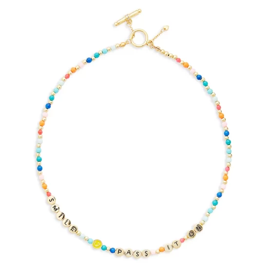 Best deal 👍 AQUA Smile Beaded Necklace, 20" - 100% Exclusive Multi 👍 1 Best deal 👍 AQUA Smile Beaded Necklace, 20" - 100% Exclusive Multi 👍