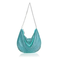 Outlet ⌛ AQUA Crystal Mesh Shoulder Bag - 100% Exclusive Gunmetal ✨
