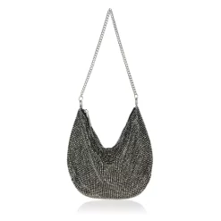 Outlet ⌛ AQUA Crystal Mesh Shoulder Bag - 100% Exclusive Gunmetal ✨ -AQUA Elegant shop unnamed file 2916