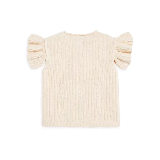 Cheapest π€© AQUA π Girls' Ruffle Sleeve Cotton Sweater, Big Kid - 100% Exclusive Antique Ivory β€οΈ 2 Cheapest π€© AQUA π Girls' Ruffle Sleeve Cotton Sweater, Big Kid - 100% Exclusive Antique Ivory β€οΈ - Image 2