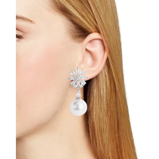 Hot Sale ๐ AQUA Imitation Pearl Drop Statement Earrings - 100% Exclusive White/silver ๐ 2 Hot Sale ๐ AQUA Imitation Pearl Drop Statement Earrings - 100% Exclusive White/silver ๐ - Image 2