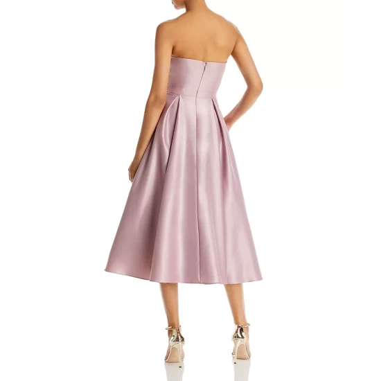 Cheapest 🥰 AQUA Satin Strapless Midi 🥰 Dress - 100% Exclusive Mauve ✔️ 2 Cheapest 🥰 AQUA Satin Strapless Midi 🥰 Dress - 100% Exclusive Mauve ✔️ - Image 2