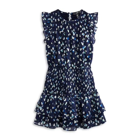 Cheap ⭐ AQUA ✨ Girls' Speckle Flutter Smocked Dress, Big Kid - 100% Exclusive Navy ❤️ 1 Cheap ⭐ AQUA ✨ Girls' Speckle Flutter Smocked Dress, Big Kid - 100% Exclusive Navy ❤️