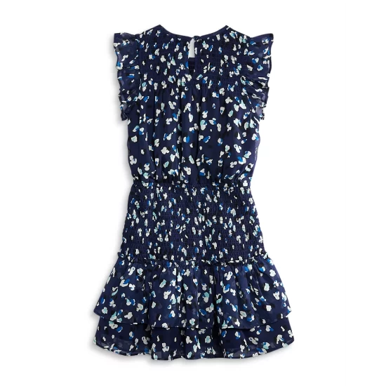 Cheap ⭐ AQUA ✨ Girls' Speckle Flutter Smocked Dress, Big Kid - 100% Exclusive Navy ❤️ 2 Cheap ⭐ AQUA ✨ Girls' Speckle Flutter Smocked Dress, Big Kid - 100% Exclusive Navy ❤️ - Image 2