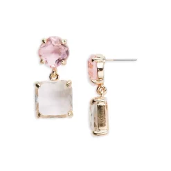 Coupon ⌛ AQUA Ombre Glass Drop Earrings - 100% Exclusive Pink/gold 🤩