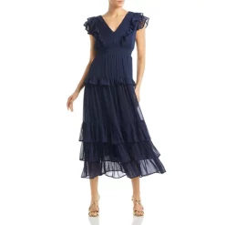 Top 10 👍 AQUA Ruffled Floral Maxi Dress - 100% Exclusive Multi 😀